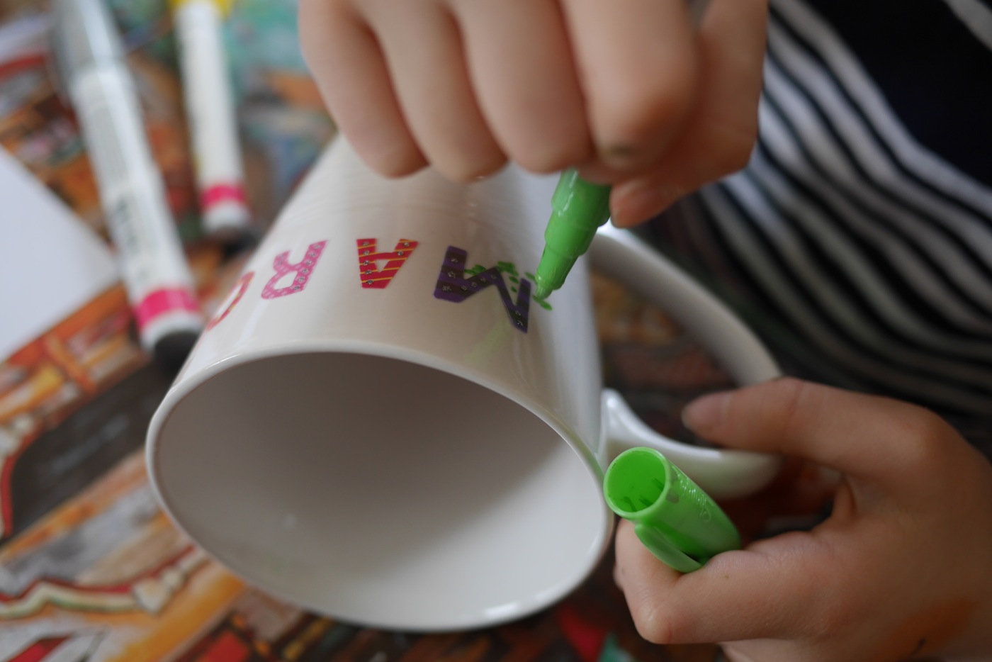 Tasse décorée