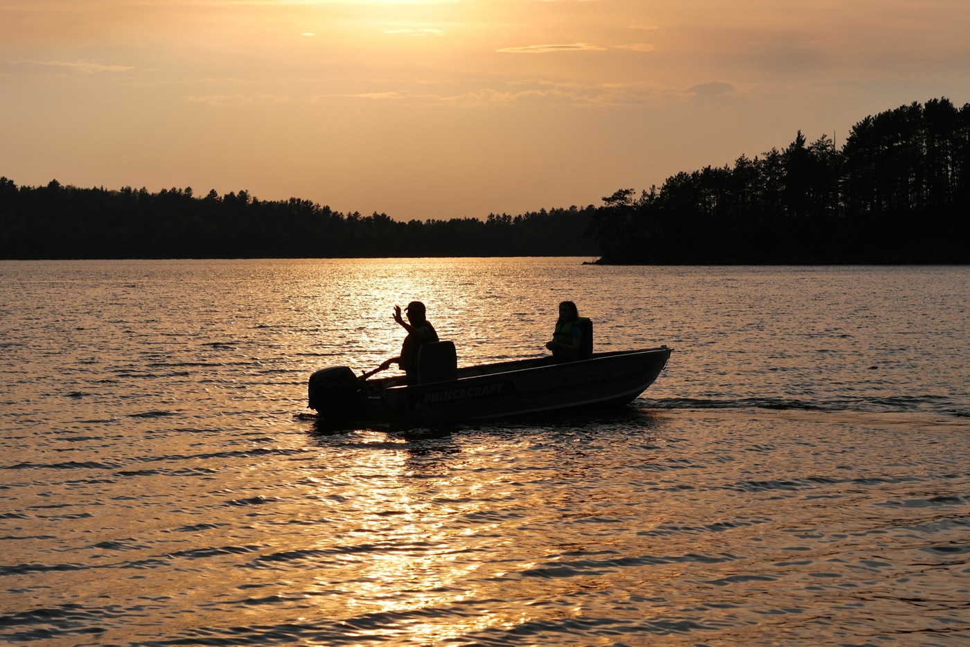 Coucher de soleil sur le lac