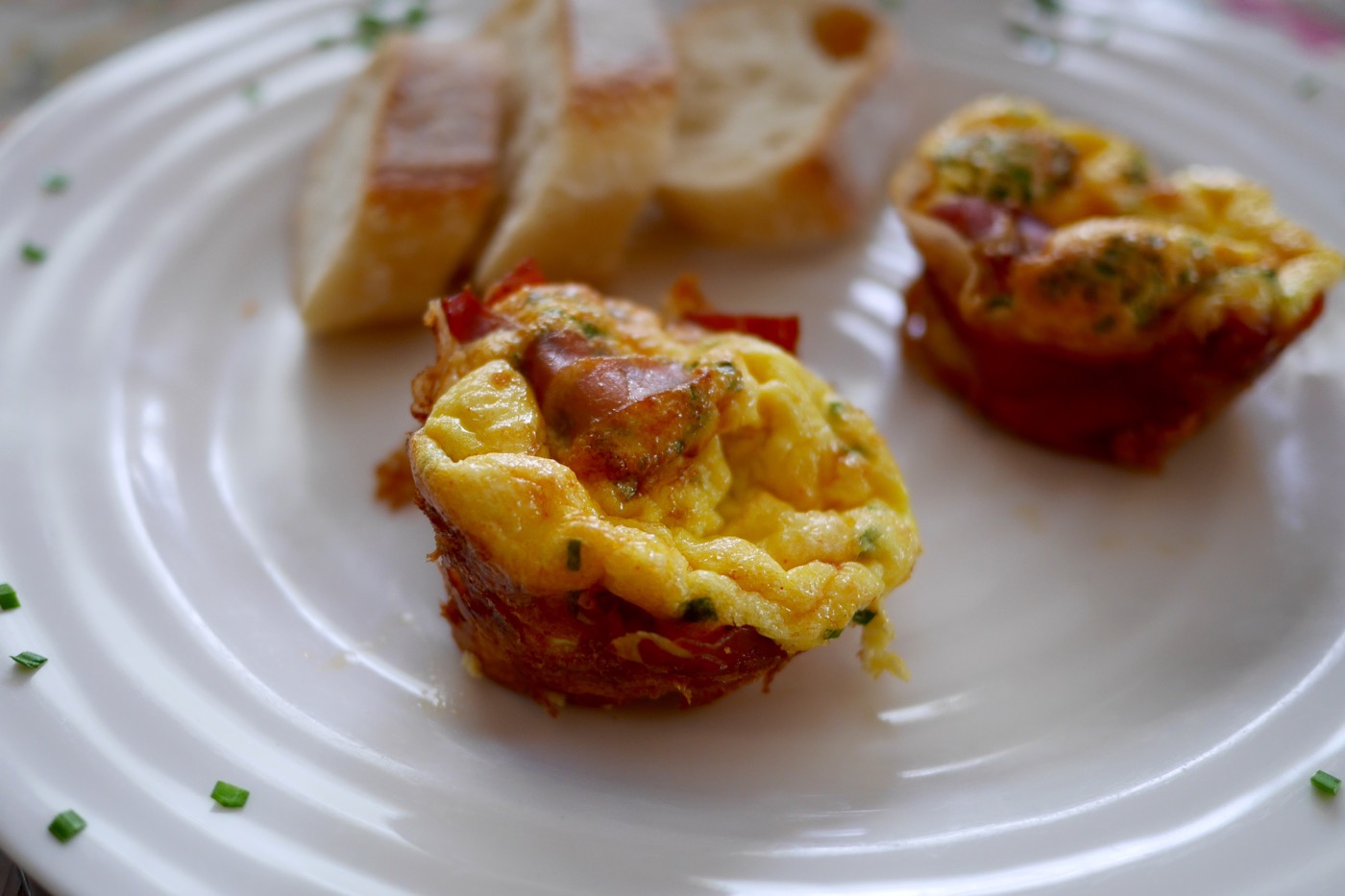 Mini-omelettes servies