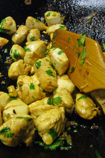 Bouchées de poulet à l’érable et à la coriandre