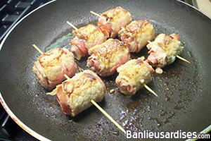 Brochettes italiennes cuisant