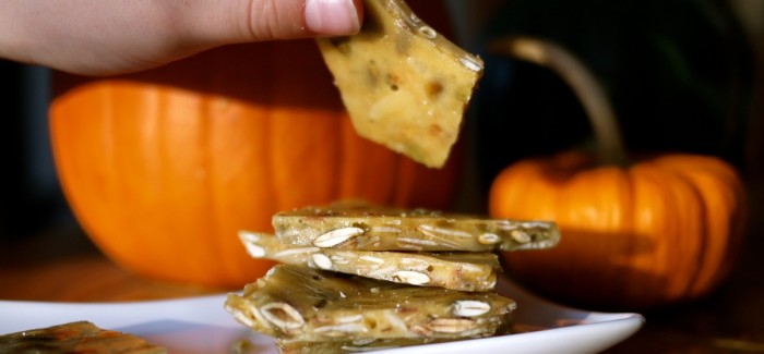 Éclats de caramel aux graines de citrouille de Louise Gagnon: carrément déments!