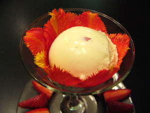 Crème glacée florale
