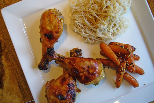 Pilons de poulet à l’érable et au gingembre