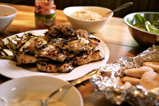 Poulet shish taouk sur le barbecue