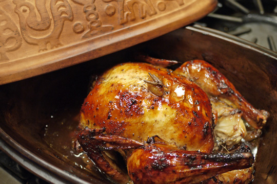 Poulet en cocotte à l’érable et au poivre des dunes