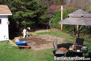 Potager en cours de construction