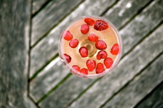 Rosé aux fraises des champs