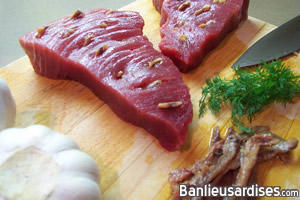 Steak de thon aux anchois